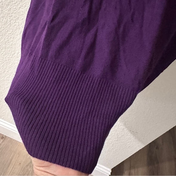 NWT Serena Williams Purple Sequin Cardigan 2X Long Sleeve Sparkle Glam Layering - Picture 10 of 10